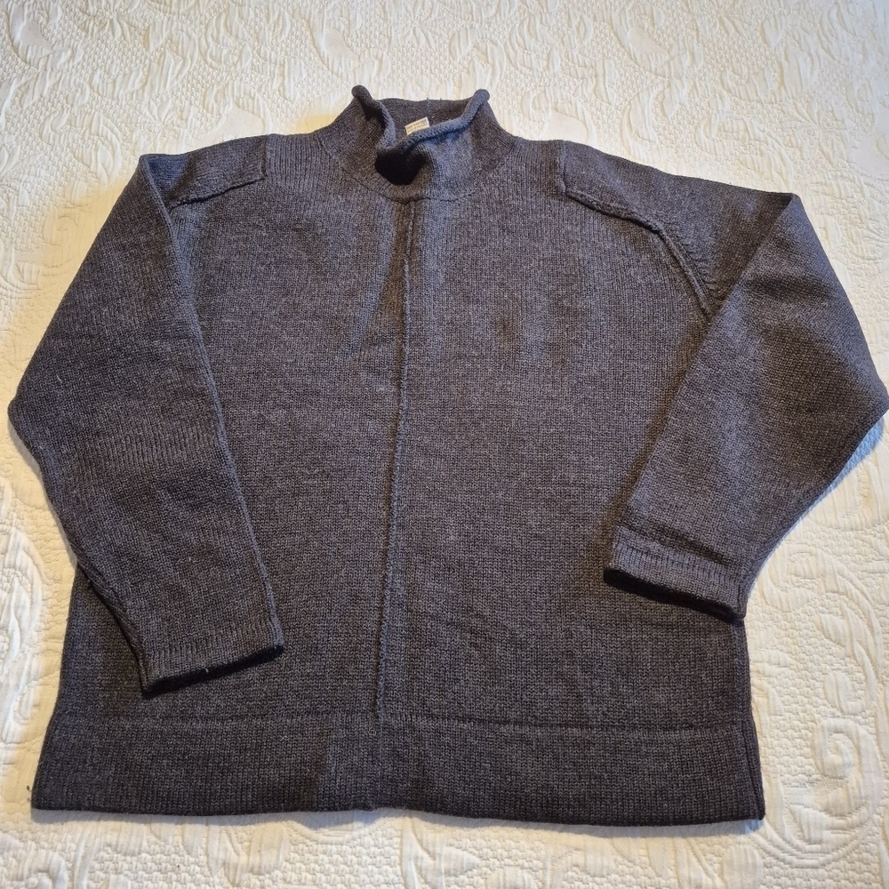 Marconi women's XL Black roll collar Australian Merino wool sweater EUC